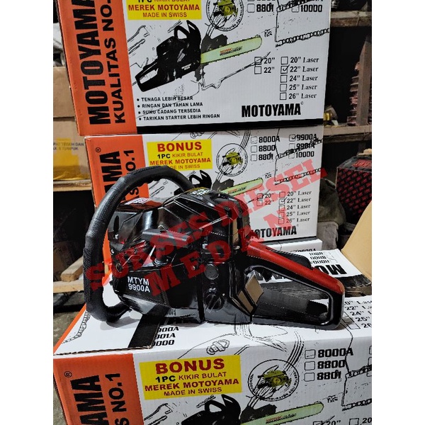 Jual Chainsaw Senso Sinso Mesin Gergaji Kayu Motoyama 9900A Bar Baja