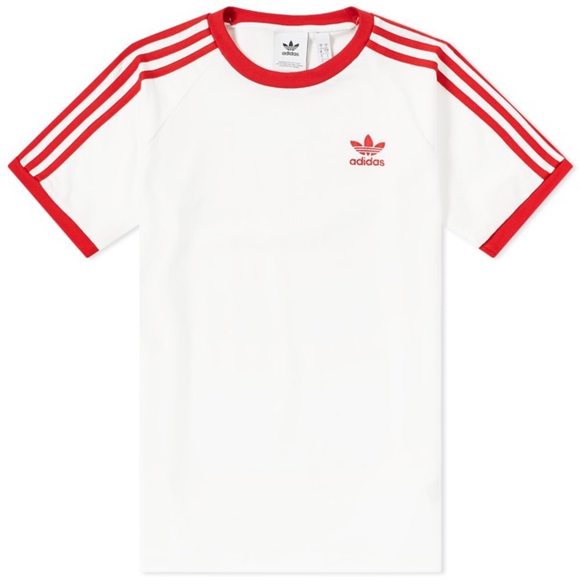 Jual Kaos Adidas Retro California Warna Putih Stripe Merah Shopee