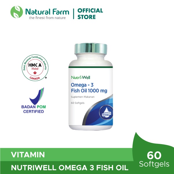 Jual Nutriwell Omega 3 Fish Oil 1000mg 60 Softgels Shopee Indonesia