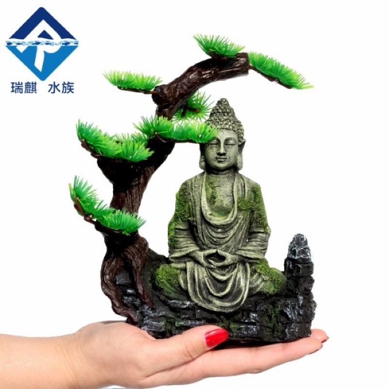 Jual Hiasan Akuarium Patung Buddha Dengan Pohon Tenggelam Shopee