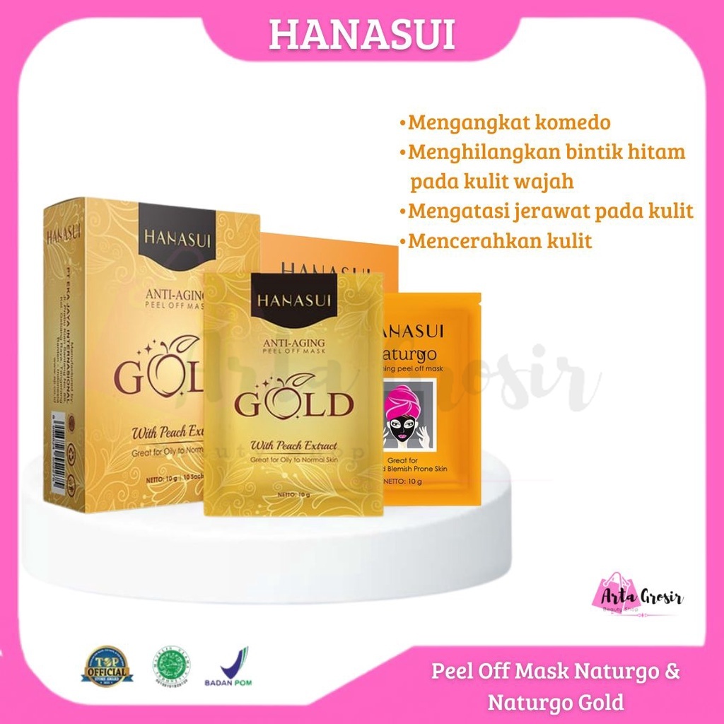 Jual Hanasui Gold Anti Aging Peel Off Mask Peach Extract Oily To Normal