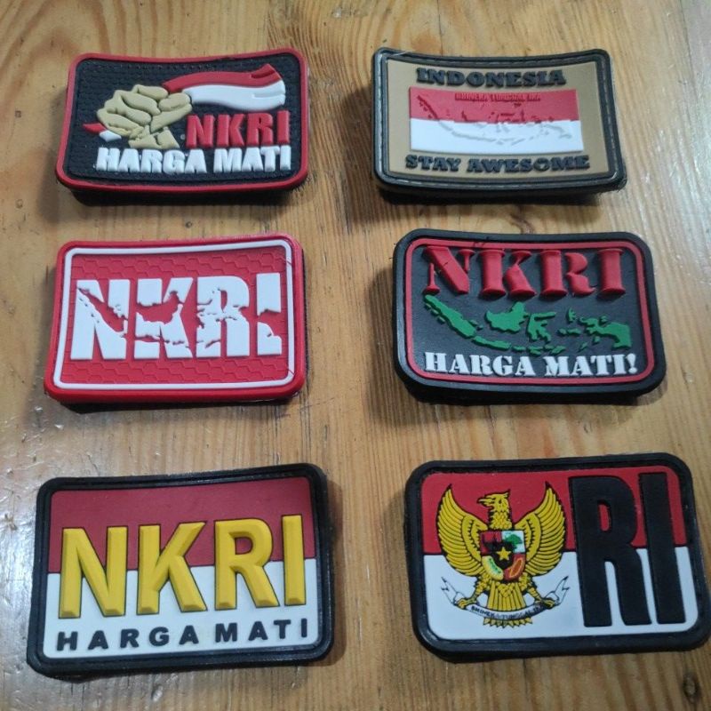 Jual Patch Rubber Emblem Karet Logo NKRI Dan Indonesia Shopee Indonesia