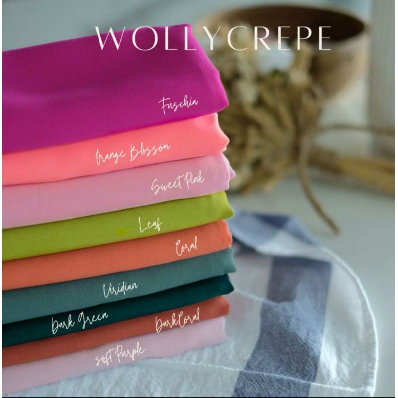 Jual Kain Wollycrepe Meteran Setara Caltri Shopee Indonesia