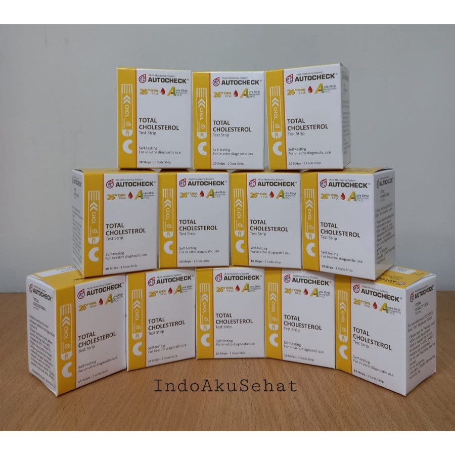 Jual STRIP AUTOCHECK CHOLESTEROL KOLESTEROL AUTOCHECK REFILL KOLESTEROL