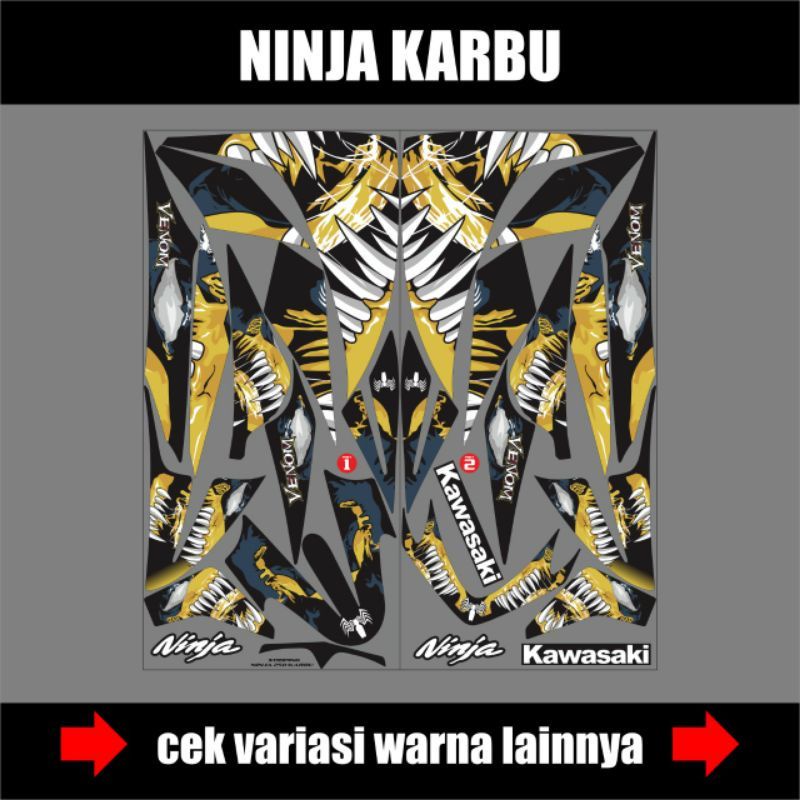 Jual Stiker Striping Ninja Karbu Motif Venom Decal Sticker