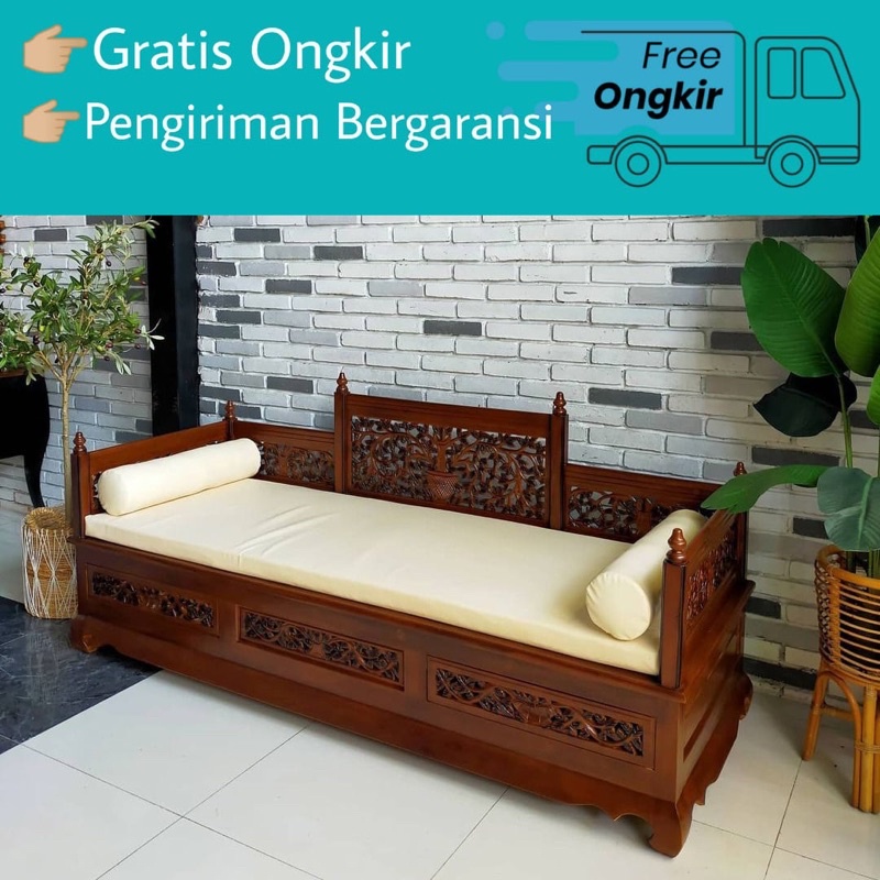 Jual Sofa Bed Jati Ukir Jepara Bale Bale Kayu Jati Ukir Khas Kota