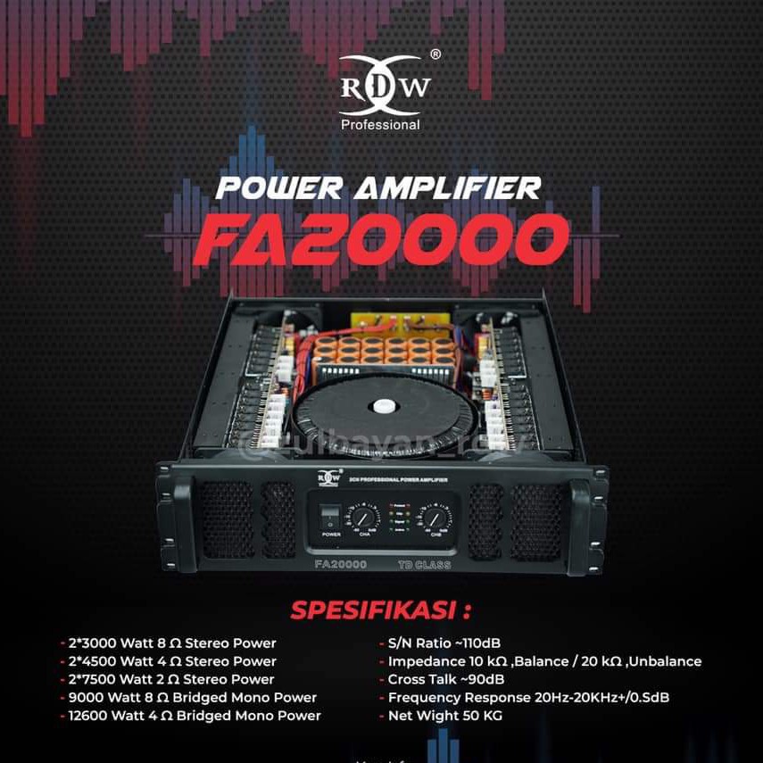 Jual PETI KAYU Power Amplifier RDW Profesional FA20000 FA 20000