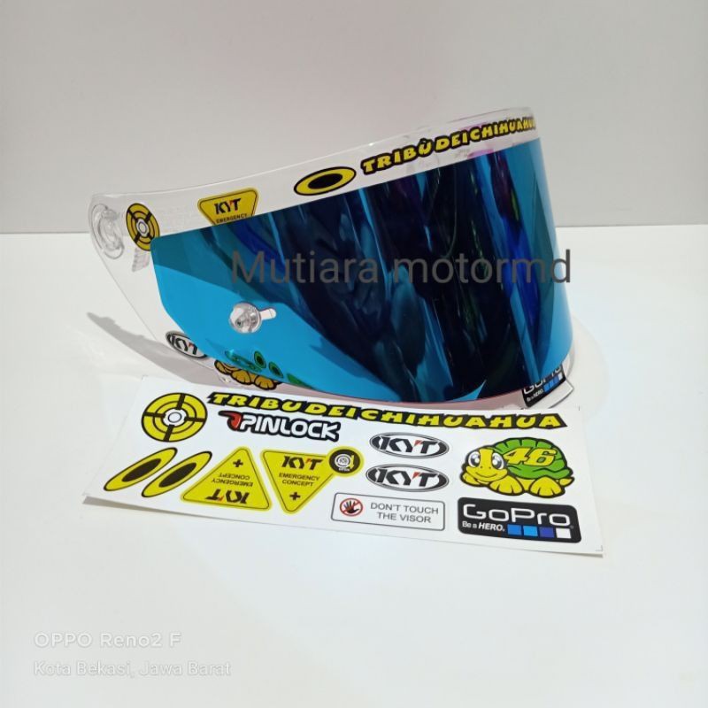 Jual Tear Off Kyt Tt Course Iridium Gold Blue Silver Tear Off Kyt R