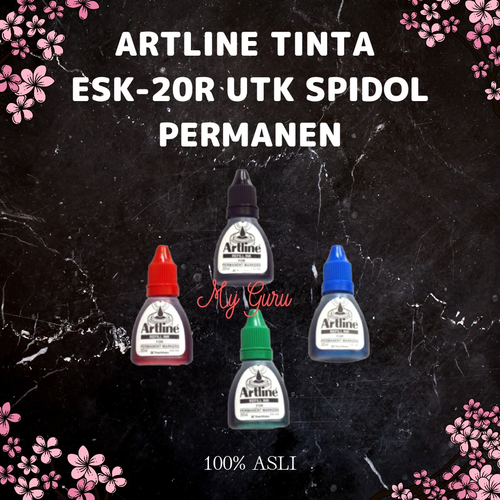 Jual Pcs Permanent Ink Artline Esk R Ml Tinta Refill Isi Ulang