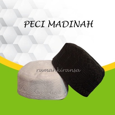 Jual Peci Haji Madinah Songko Warna Putih Dan Hitam Shopee Indonesia