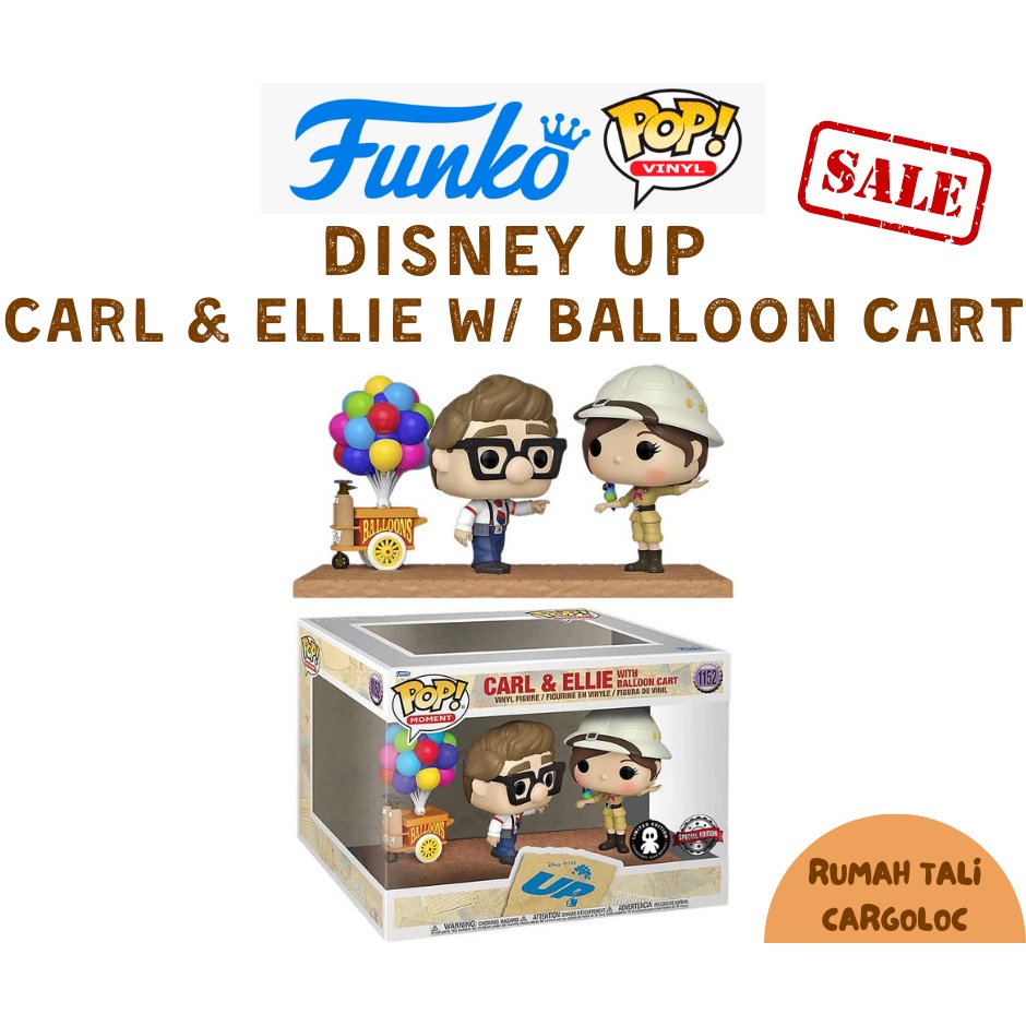 Jual Funko Pop Disney Up Carl Ellie With Balloon Cart Shopee Indonesia