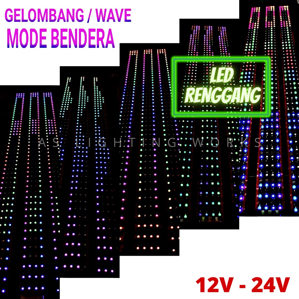 Jual Lampu Led Strobo Wave Baris Mode Bendera Led Renggang Variasi