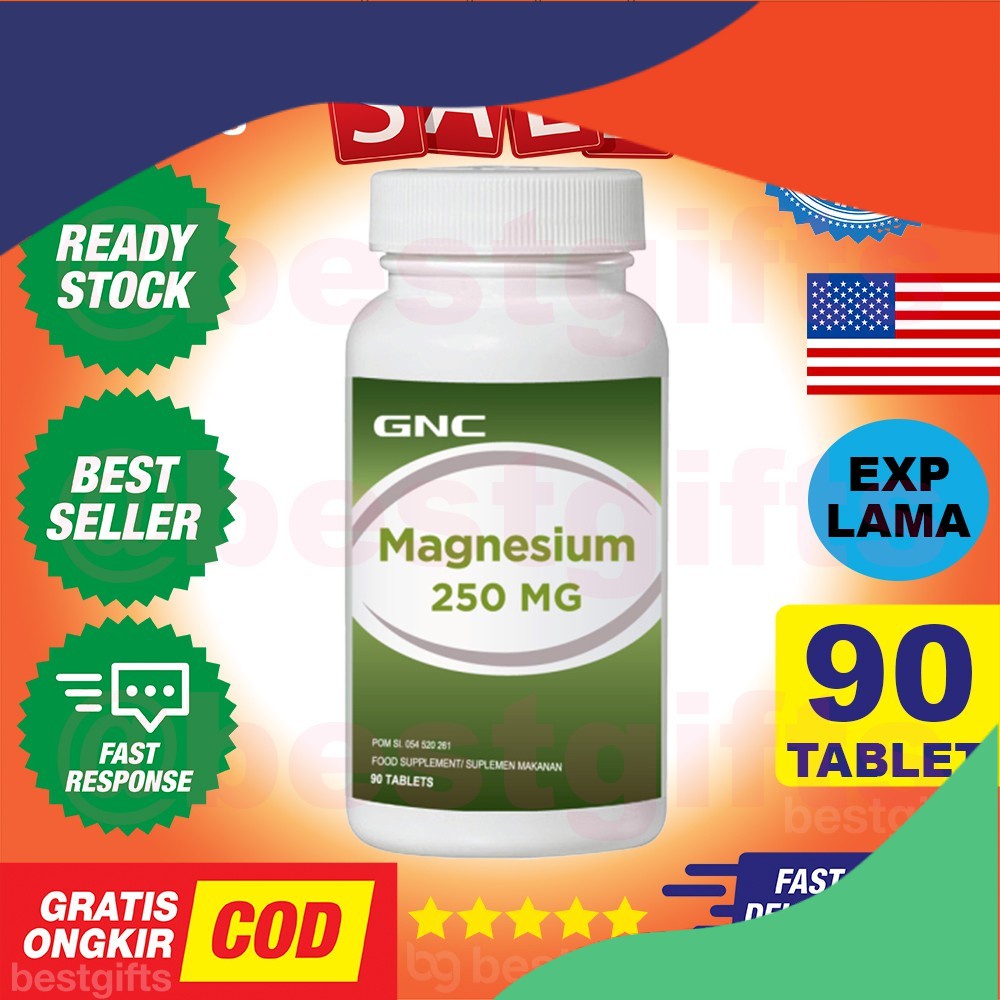 Jual GNC MAGNESIUM 250 MG VITAMIN ASAM BASA TUBUH TULANG OSTEOPOROSIS