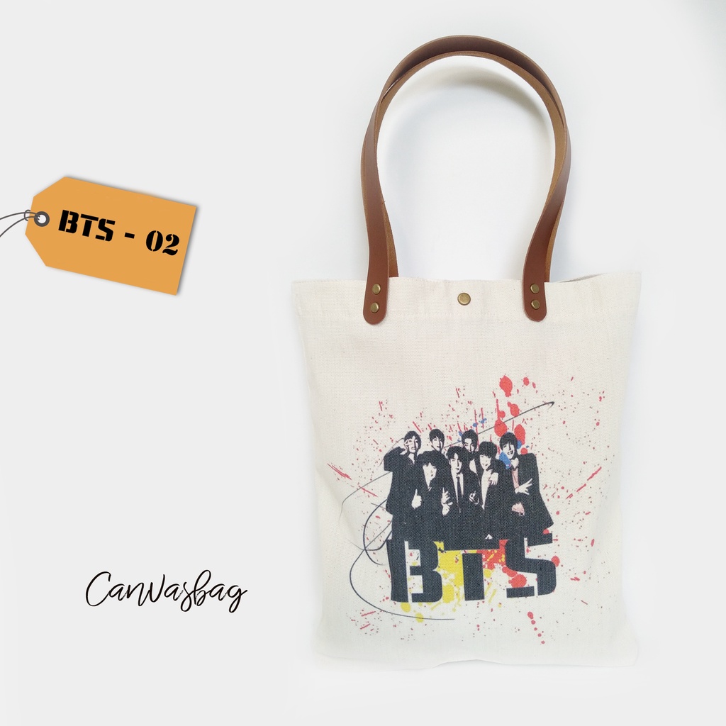 Jual Totebag Canvas Vintage BTS 02 Tas Kanvas Seri Kpop Shopee Indonesia