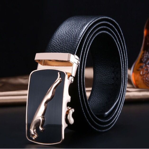 Jual IKAT PINGGANG PRIA KULIT HITAM MODEL REL OTOMATIS MEN BELT SABUK