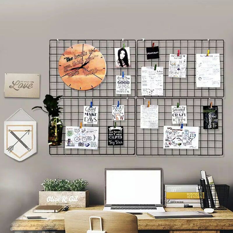 Jual Dekolacy Hiasan Dinding Wire Grid Wall Organizer Note Foto