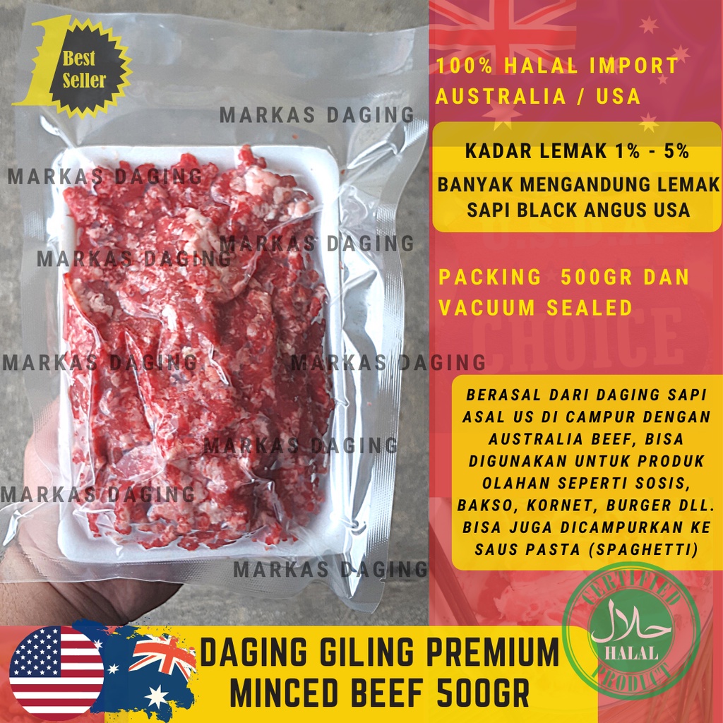 Jual Daging Sapi Giling Minced Beef Meat 500gr Shopee Indonesia