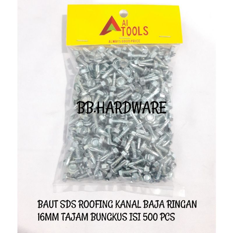 Jual Baut Sds Roofing Kanal Baja Ringan Mm Tajam Bungkus Isi Pcs