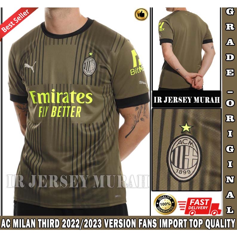 Jual Jersey Sepak Bola Milan 2022 2023 3RD Grade Ori Import Top Quality