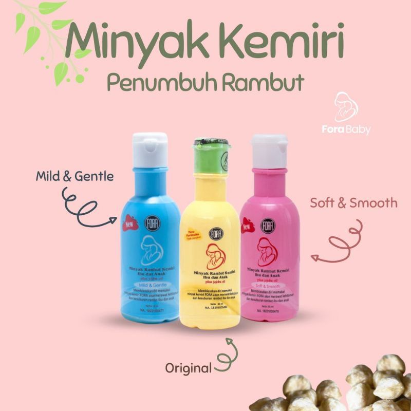 Jual FORA Minyak Kemiri 65ML Penebal Alis Penebal Rambut