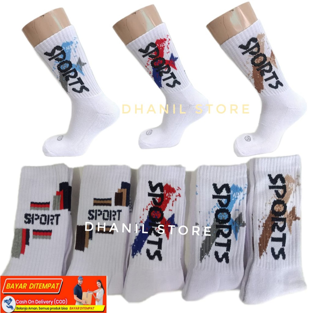 Jual Kaos Kaki Sport Pria Panjang Bahan Tebal Isi 6 Pasang Harga Grosir