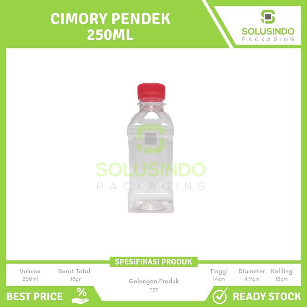 Jual Botol Plastik Cimory Pendek 250ml MINMAL 100 PCS Shopee Indonesia