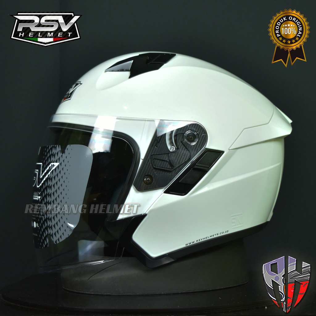 Jual Helm Rsv Sv White Glossy Double Visor Berat Kg Shopee Indonesia