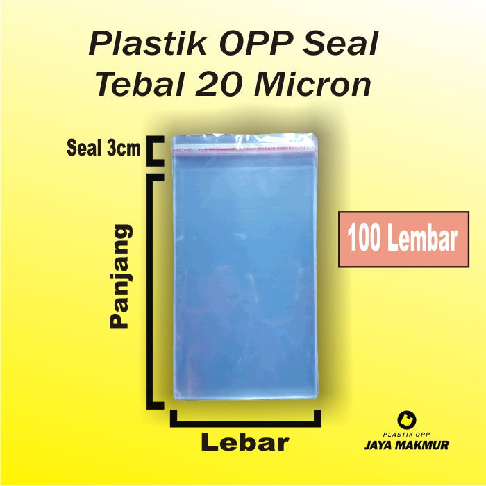 Jual Plastik OPP Seal 8 X 10 Cm Plastik Kemasan Tebal 20 Micron Isi 100