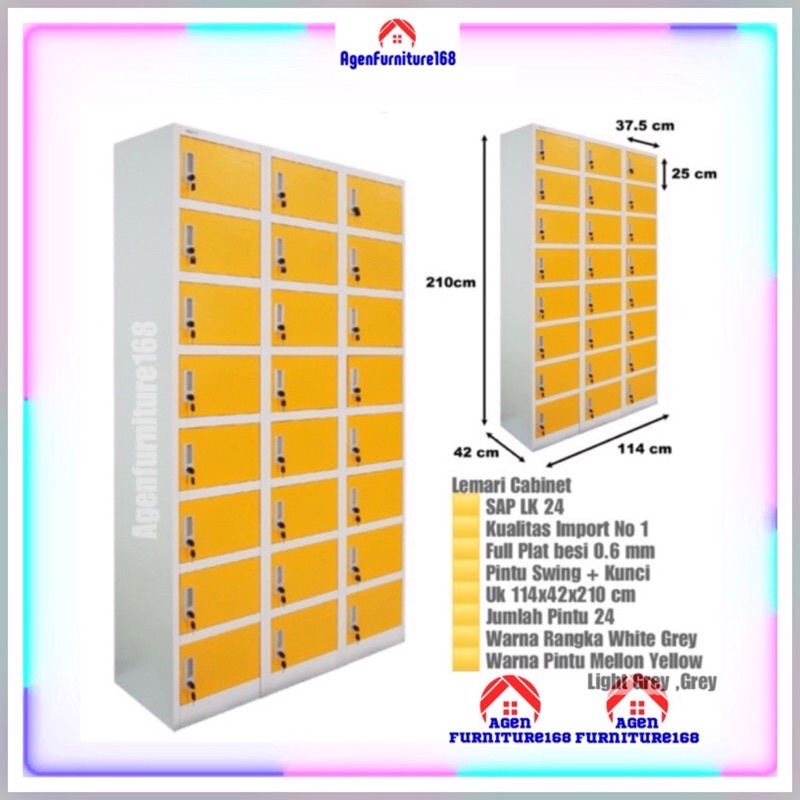 Jual Locker Cabinet 24 Pintu Full Besi SAP LK 024 Shopee Indonesia