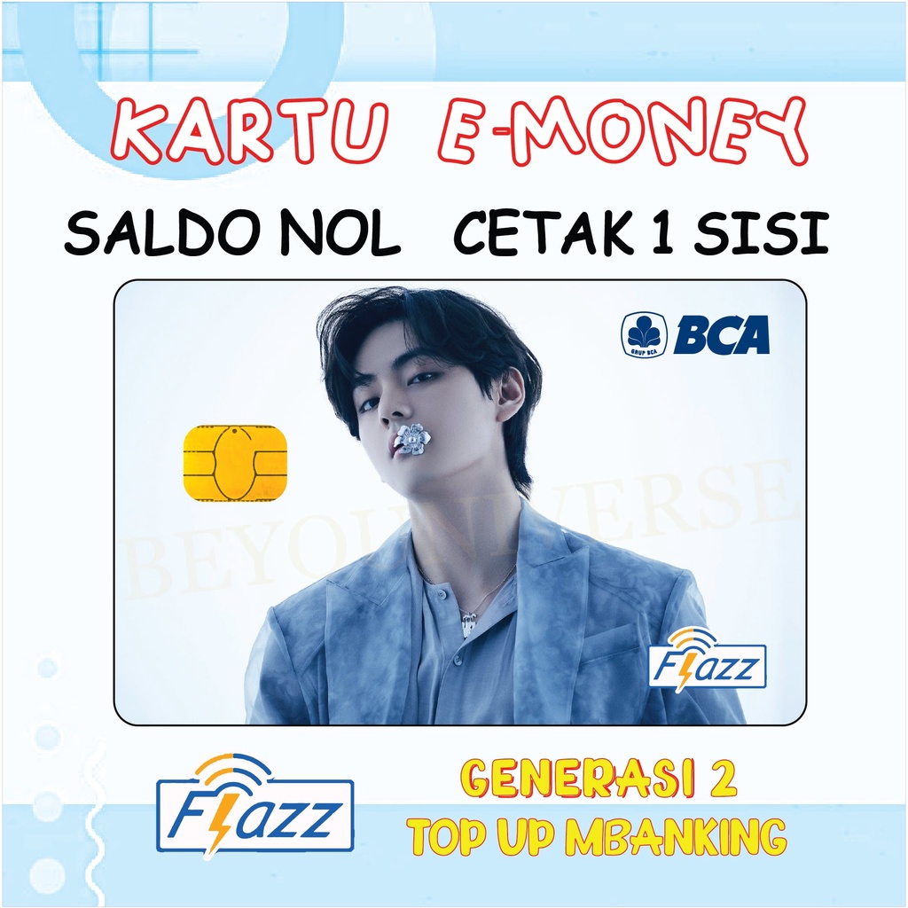 Jual Kartu FLAZZ BCA Gen 2 MANDIRI E Money Foto V Taehyung BTS PROOF