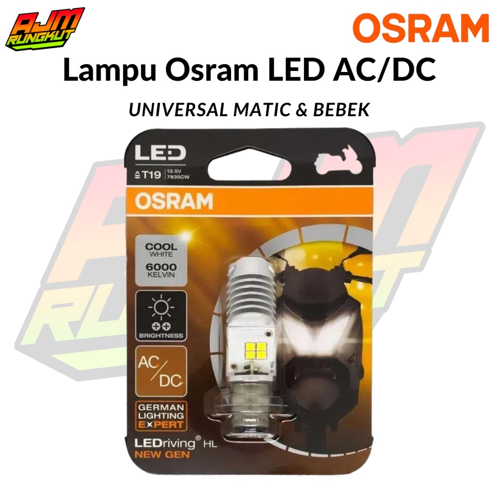 Jual Lampu Dop Depan LED Osram AC DC T19 Ori Cool White Universal Bebek