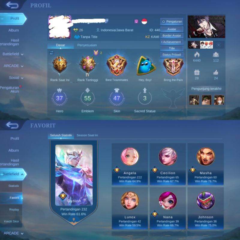 Jual Akun Mobile Legends Murah Shopee Indonesia