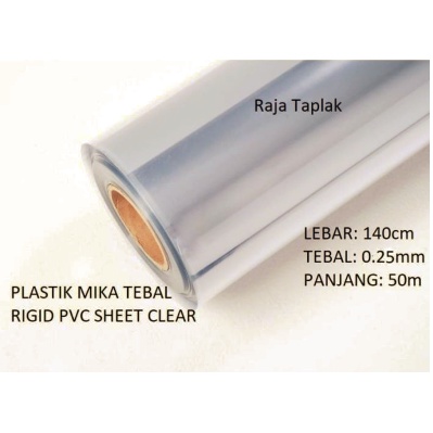 Jual Plastik Mika Kaku Rigid PVC Clear Panjang 50m Lebar 1 4m Tebal 0