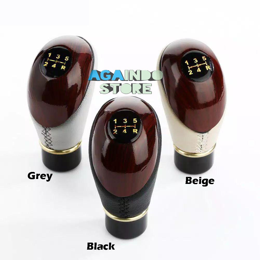 Jual Gear Shift Knob Knop Peseneling Mobil Manual Motif Kayu Mt Tuas