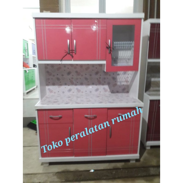 Jual Lemari Sayur Lemari Dapur Pintu Kitchen Set Rak Piring Kayu