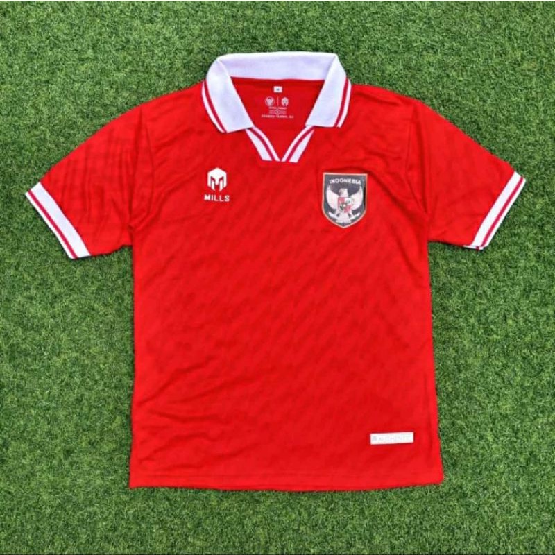 Jual Jersey Baju Bola Timnas Indonesia Home Terbaru Berkerah 2022 2023