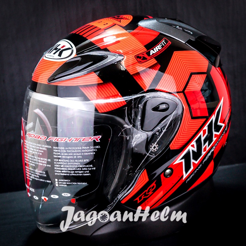 Jual NHK HELM R6 CUBE BLACK RED GLOSSY R 6 HalfFace R 6 Shopee