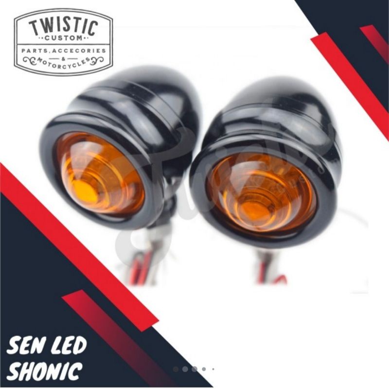 Jual Lampu Sen Sein 12 LED Shonic Motor Custom XSR W175 Benelli Harley