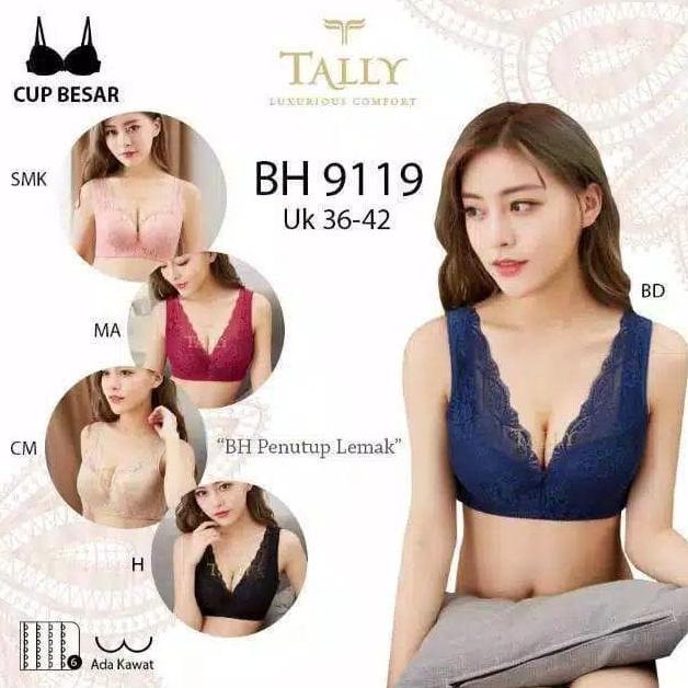 Jual TALLY Bra Fashion Penekan Lemak 9119 Busa Tipis Berkawat Original