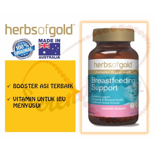 Jual HERBS OF GOLD Breastfeeding Support 60 Tablets ASI Booster