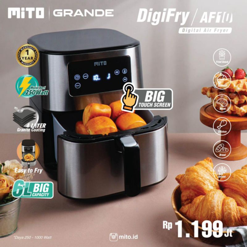 Jual Mito Grande Air Fryer Af Original Digifry Af Besar Kapasitas