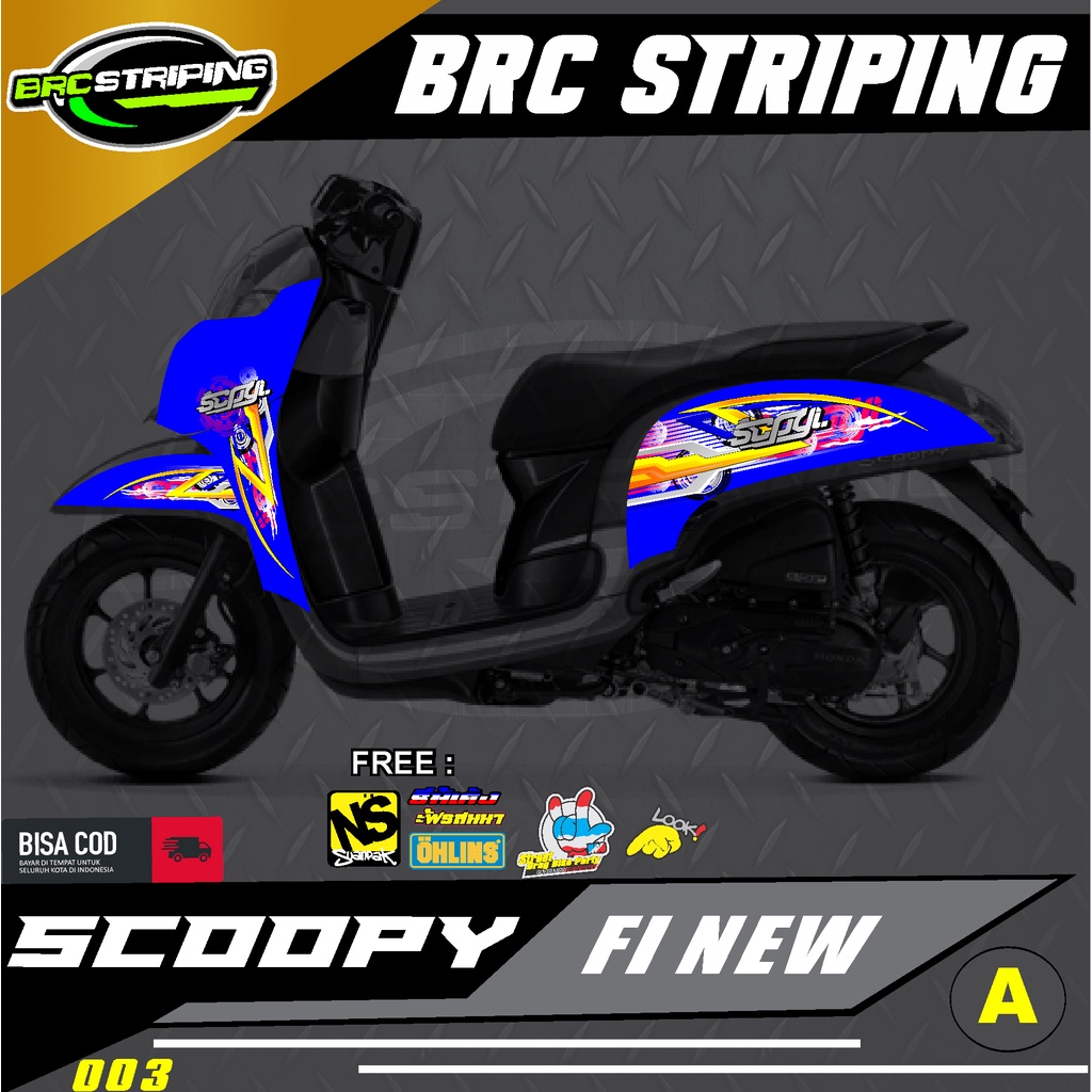 Jual Stiker Striping List Semi Full Motor HONDA SCOOPY FI NEW Motif