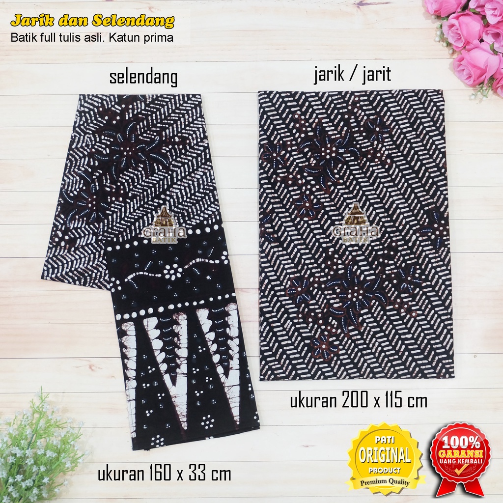 Jual JARIK JARIT SELENDANG BATIK KAIN BATIK TULIS BAKARAN PAKAIAN BAJU