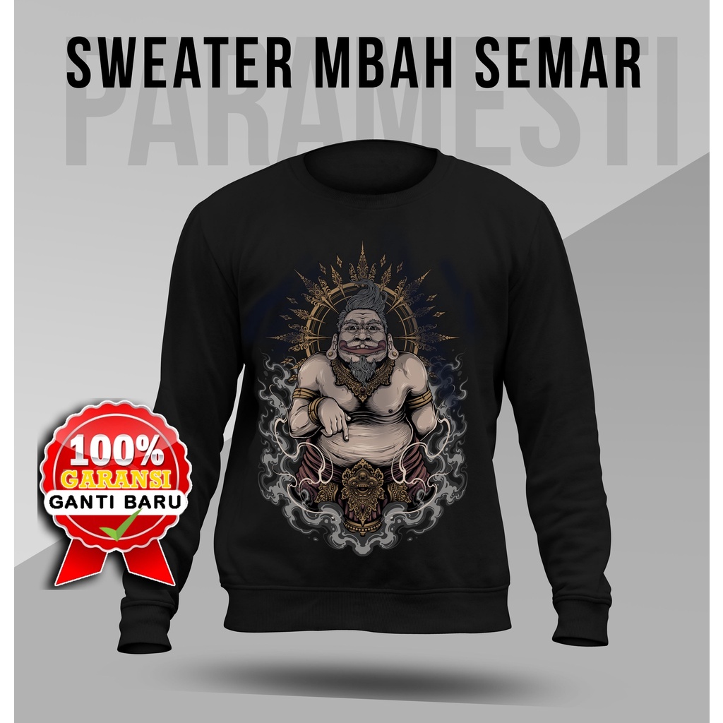 Jual Paramesti Sweater Jawa Mbah Semar Sweater Wayang Budaya Jawa