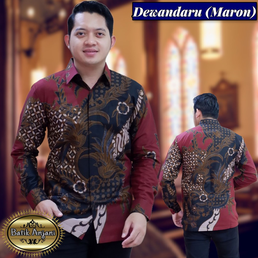 Jual DEWANDARU MARON ANJANI KEMEJA BATIK SOLO PRIA LENGAN PENDEK