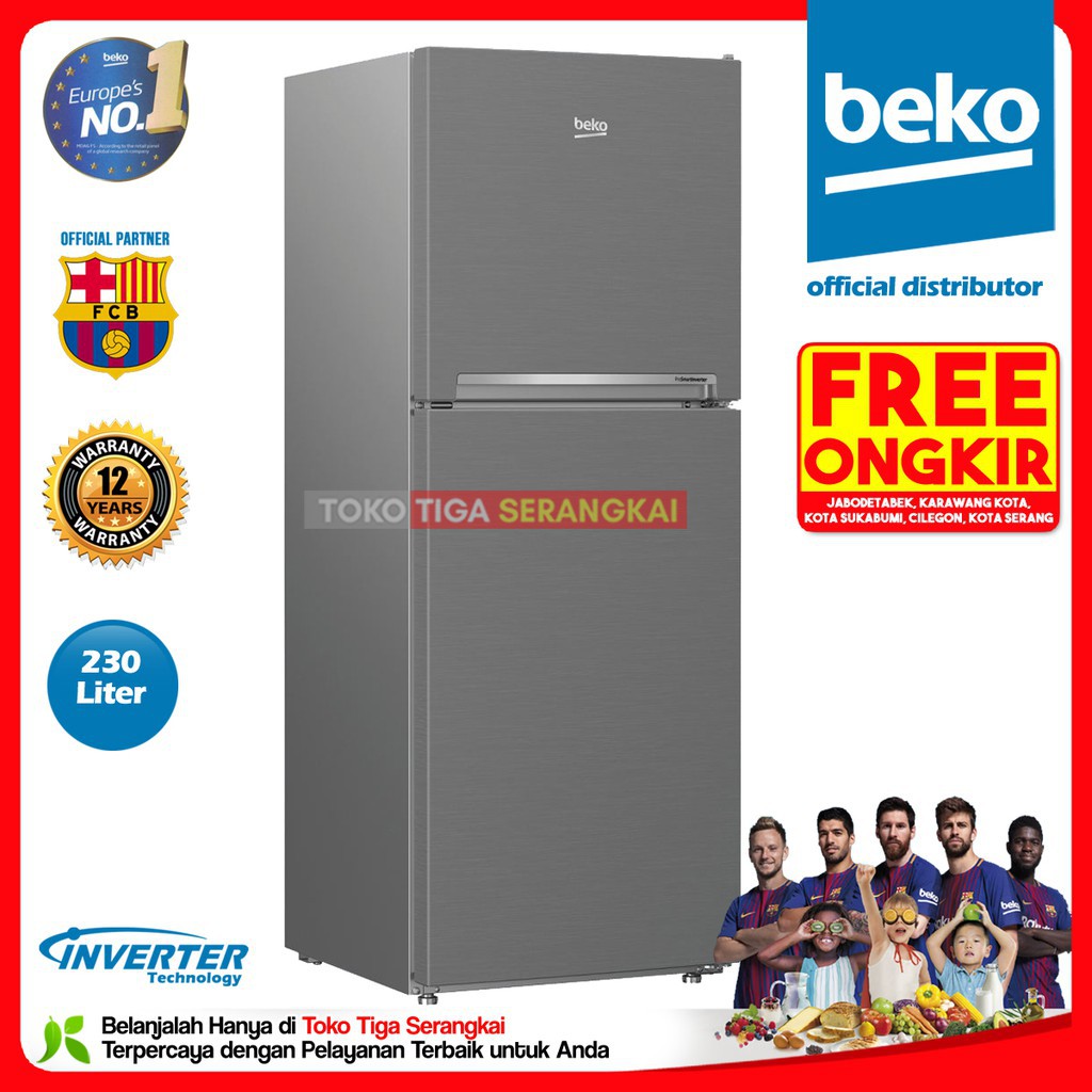 Jual Beko Kulkas 2 Pintu Inverter 230 Liter RDNT230I50VS FREE ONGKIR