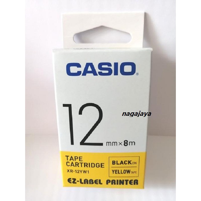 Jual Original Casio Ez Label Printer Tape 12mm 12 Mm Yellow Kuning Xr