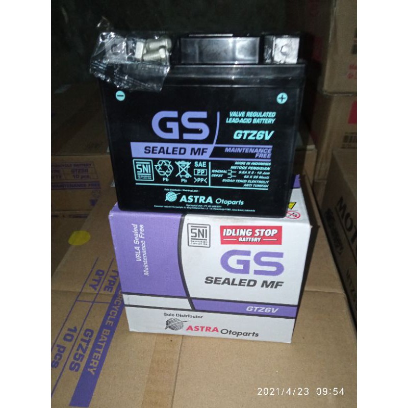 Jual Aki Motor GTZ6S GS Original Astra Otoparts Honda Suzuki Yamaha