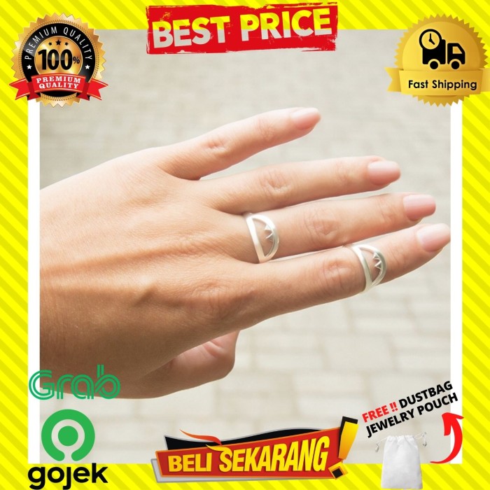 Jual Cincin Titanium Pria Wanita Unisex Gigi Vampir Batman Kelelawar