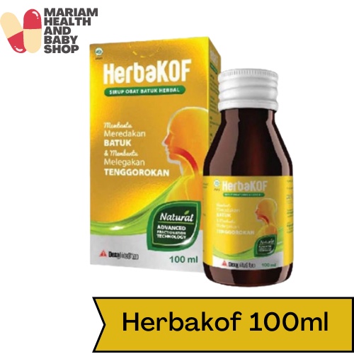 Jual Herbakof Sirup 100 Ml Obat Batuk Dan Melegakan Tenggorokan